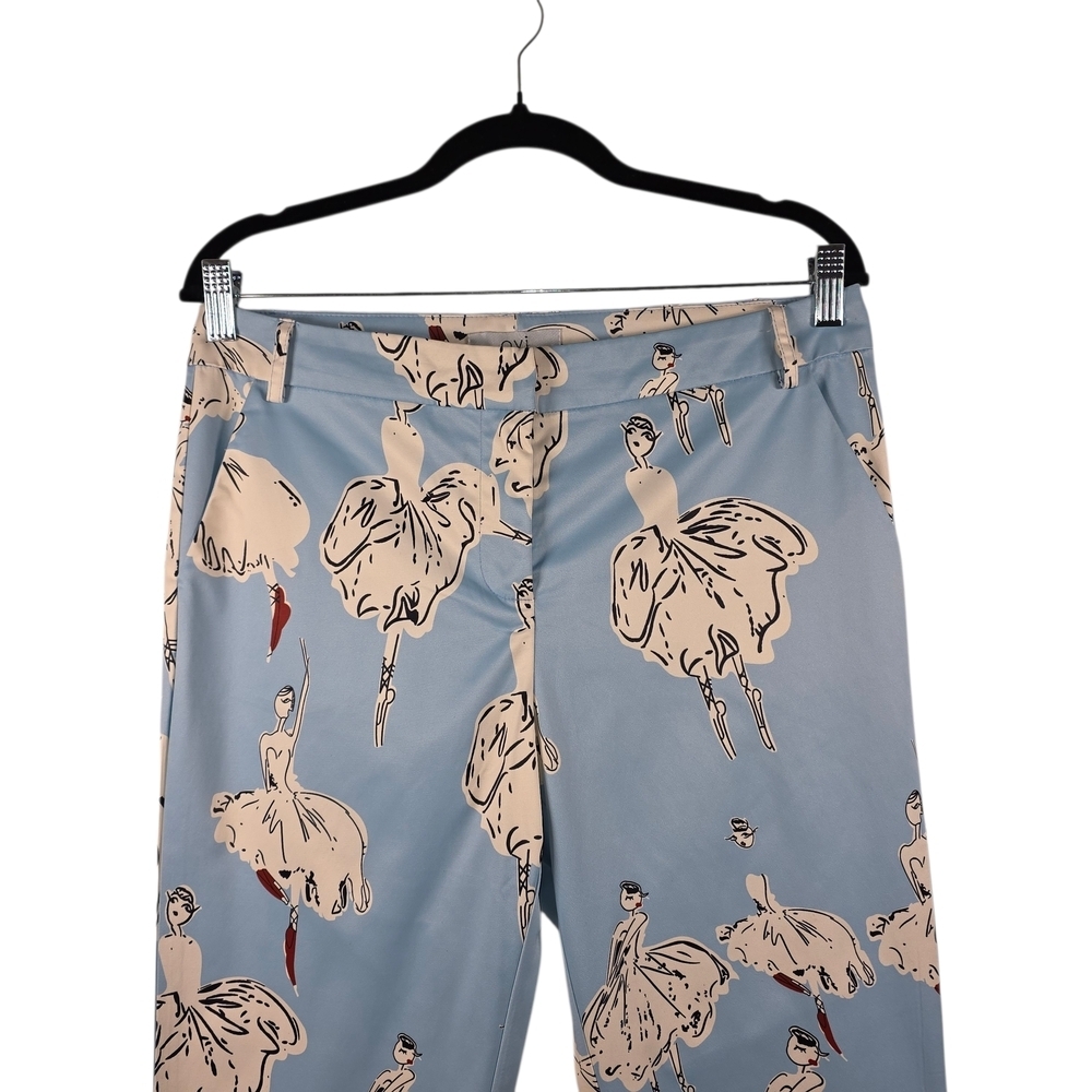 OVI Light Blue Illustrated Ballerina Print Pants – Size M - Picture 4 of 13